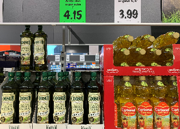 Lineal de aceites de oliva en Lidl 