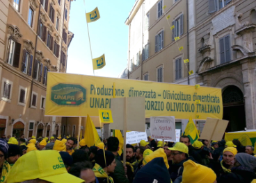 Manifestación de Unaprol en Roma.