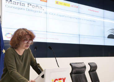María Peña, consejera delegada del Icex, en la presentación del estudio.