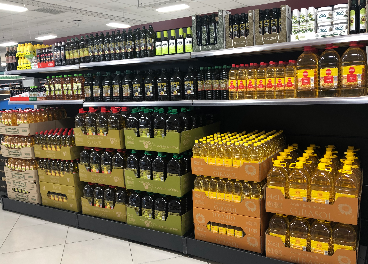 Lineal de aceites de Mercadona