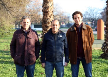 Los investigadores Juan Antonio Rodríguez, Emilio Camacho e Ignacio Gómez.