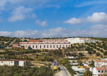 Vista aérea de la almazara Mueloliva