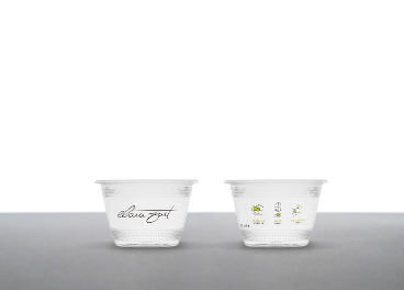 Vasos de cata biodegradables de Elaia Zait.