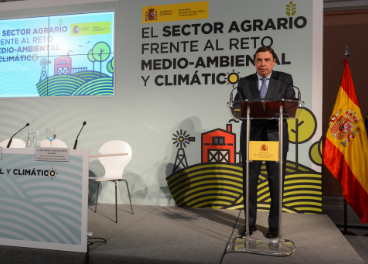 Luis Planas durante su intervención en la jornada sobre cambio climático.