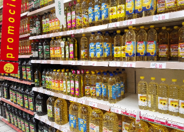 Lineal de aceite supermercado