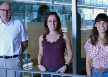 De izquierda a derecha: Rafael de la Torre, Laura Forcano y Natalia Soldevila