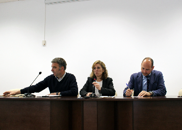 José Mª Penco, Ana Mª Romero y Rafael Cárdenas